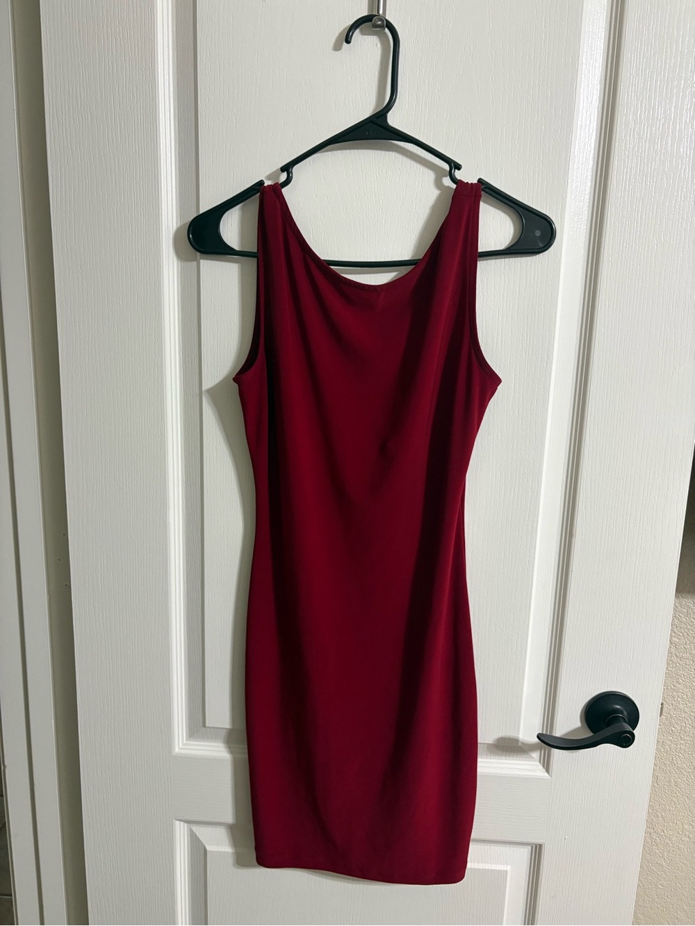Windsor Sleek Sleeveless Burgundy Mini Dress